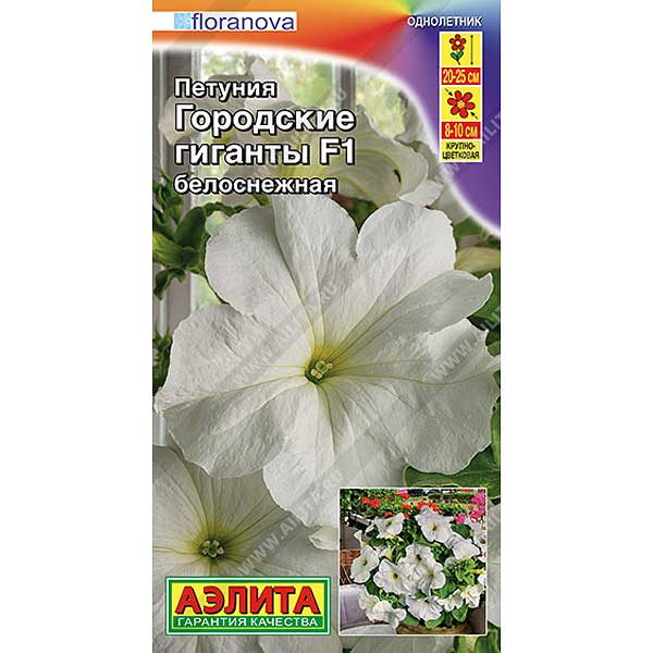 Петуния Городские гиганты белоснежная Аэлита Ц 