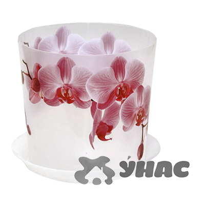 Кашпо ДЕКО 125мм 1,2л с подставкой орхидея  М3105 х48 