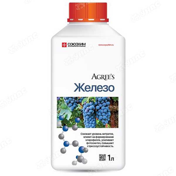 Удобрение жидкое 1л. ЖЕЛЕЗО Agrees х9 