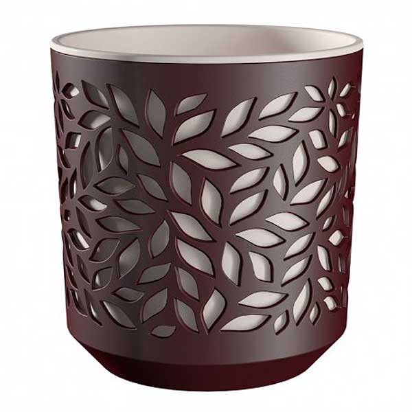 Кашпо Leaves 2,5л Бордо/Белый КШ-9575 
