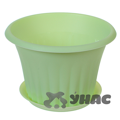 Кашпо КЭРОЛ 160мм 1л Мята с подставкой М3155(24) 