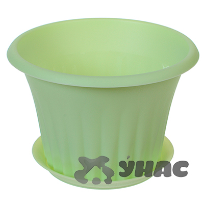 Кашпо КЭРОЛ 180мм 1,5л Мята с подставкой М3156 (15) 