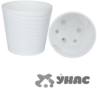 Горшок "ЭЙС" 3,8л Белый ЭС19-10 Ливингрин (16) 