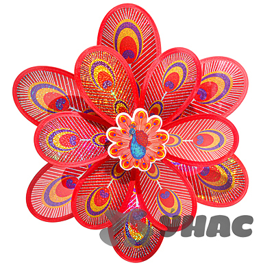 Ветряк D-40см ПАВЛИН цв. двойной NA1510/5010 (120)