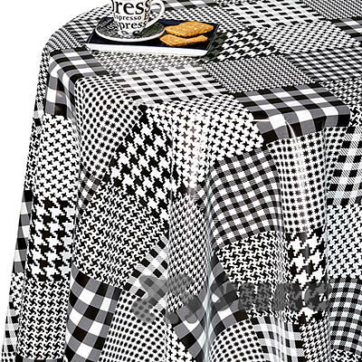 Клеенка 140*20 ДЕКОРАМА 47Е (клетка,черно-бел)
