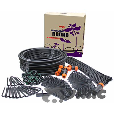 Капельный полив от водопровода 30растений ЖУКх2