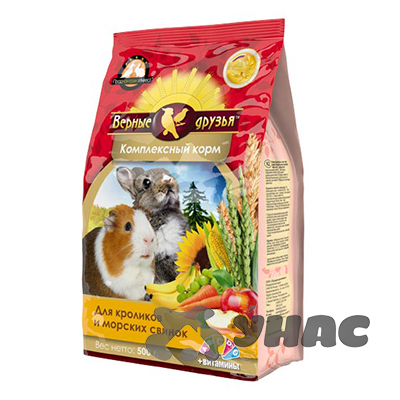 Верные друзья Корм для кроликов и морских свинок 500г x18