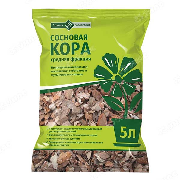 Кора сосновая 5л Долина Плодородия х10 