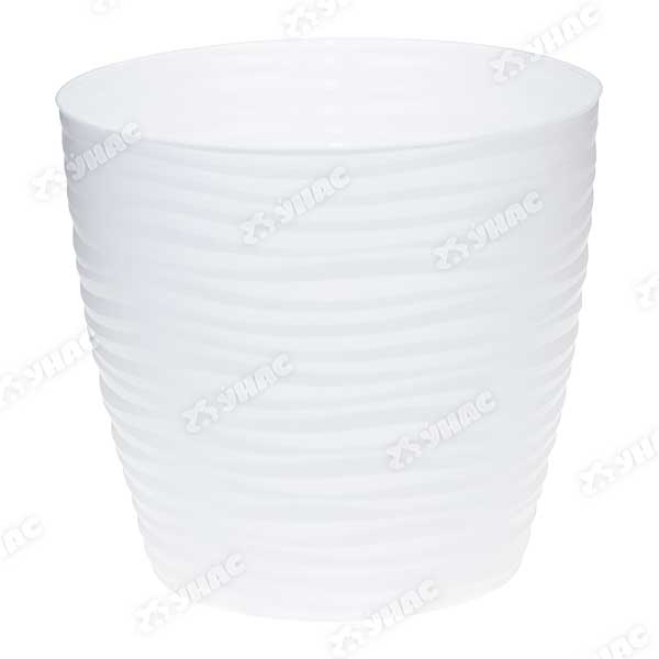 Кашпо ДЮНА 180*165 3л с подд.белый М3069 (12) 