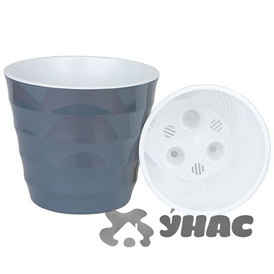 Горшок "Лаура" 6л Антрацит ЛР25-12 Ливингрин (9) 