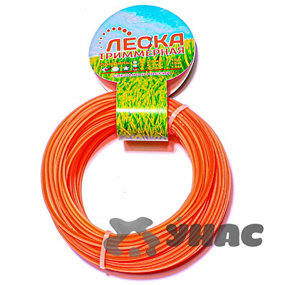 Леска триммерная "Квадрат" d 3,0мм 15м х 50