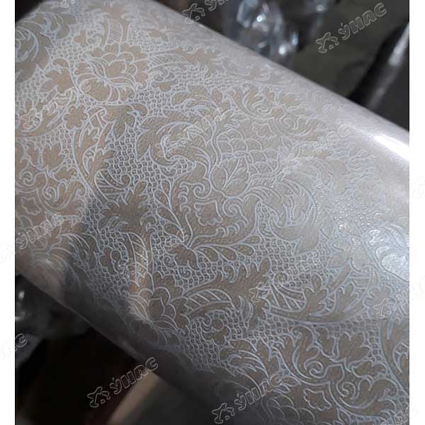 Клеенка столовая шелкогр. 1,35*20м 1сорт 42/40 4/0(беж-роз)Тверь