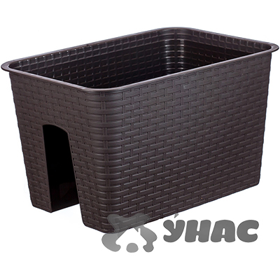 Кашпо на перила Ротанг 12л КОР М3227 (9)