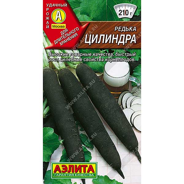 Редька Цилиндра черная Аэлита Ц