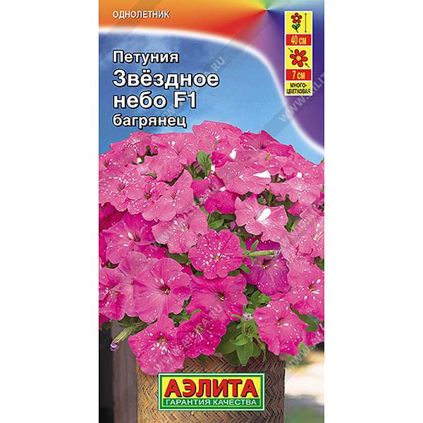 Петуния Звездное небо багрянец Аэлита Ц х10 