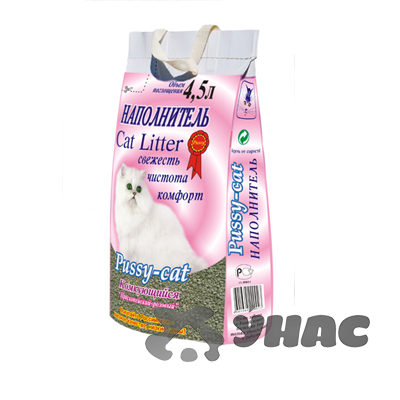 Наполнитель Pussy-cat комкующийся 4,5л зап/3шт.