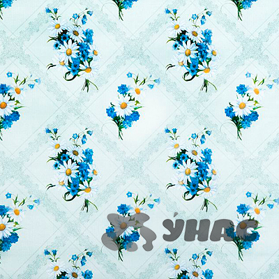 Клеенка т/о 125*25м 1сорт 444/1(ромашки,васильки,голубой)Тверь