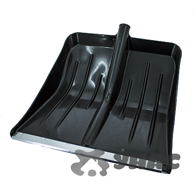 Лопата снеговая пласт с планк 430х490 МЕТЕЛИЦА ЛЮКС d32 ЧЕРНАЯ (10)