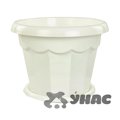 Горшок ГАРМОНИЯ 2,5л с под. БЕЛ. БШ1410 (30) 