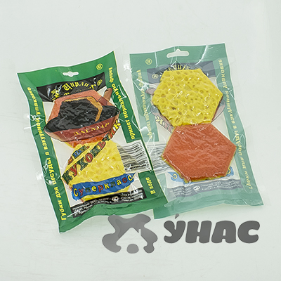 Губка для тефлоновой посуды "Кухоньчик" 2 шт