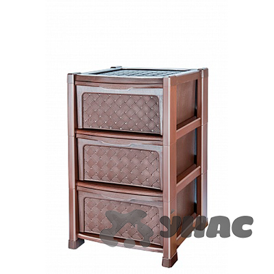 Комод 3-секционный ВИОЛА коричневый  Эльфпласт 339