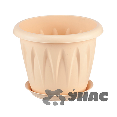 Кашпо АЛИЦИЯ 200мм 2,6л с поддоном Бел.гл.М3067(20 