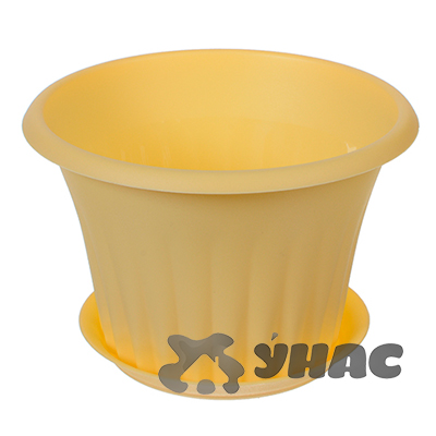 Кашпо КЭРОЛ 160мм 1л Банан с подставкой М3155 (24) 