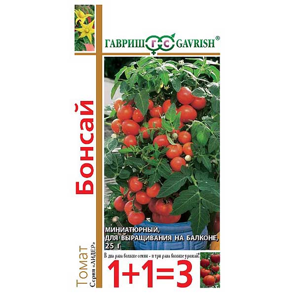 Семена Томат Бонсай балконный серия 1+1 Гавриш