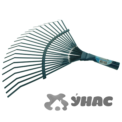 Грабли веерные 22 зубчика пластинчатые порошковый окрас без черенка 010803 (20) ИА