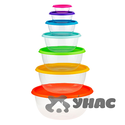 Набор мисок РАДУГА 7 шт МИКС М1310