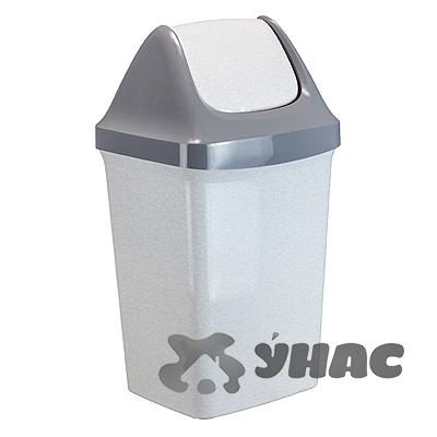 Контейнер для мусора 15 л Свинг мраморный М2462