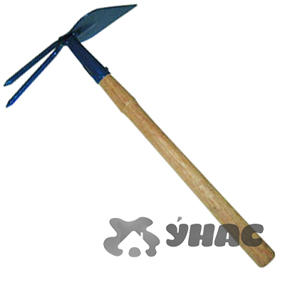 Мотыжка 010911 МК-2-2м (лепесток+2 зубчика) деревянной ручкой Инструм-Агро