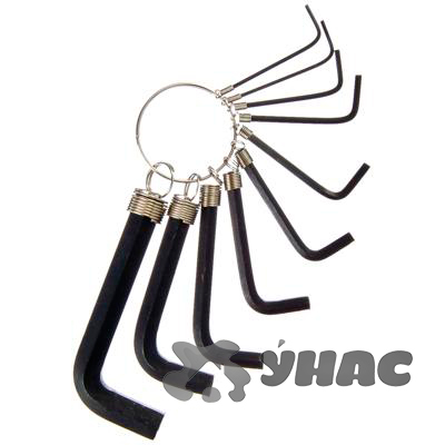 Набор шестигранников 10шт в пакете JF2296B HEX 1.5 - 10мм  657-618 х150/х100