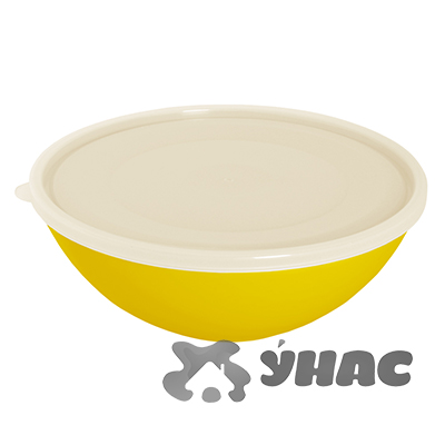 Миска с крышкой 3л темно-желтый АЛЕАНА (5/20)