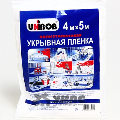 Пленка укрывная UNIBOB 4х5м 8мкм белая 40186  х80