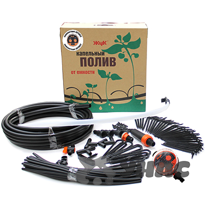 Капельный полив от емкости 30 растений с таймером ЖУК