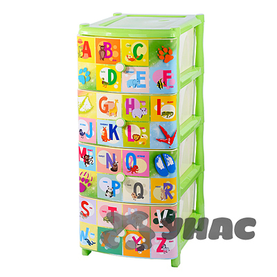 Комод 4-секционный АЛФАВИТ английский Эльф 300