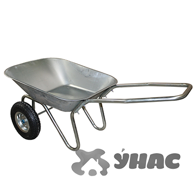 Тачка садовая 65 л 80 кг 2 колеса пн` т-0,5 мм П-ручка WB6211