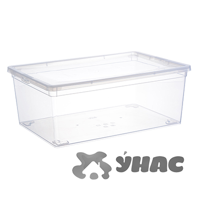 Ящик для хранения 10 л прозрачный 370*250*140 мм М2352