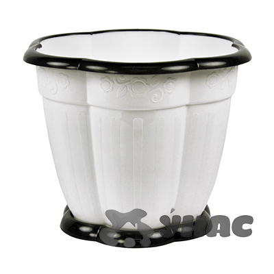 Горшок ВОСТОРГ 3л БЕЛЫЙ с поддоном БШ1235 (25) 