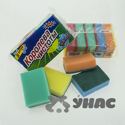 Губка для посуды "Королева чистоты" (5 шт)