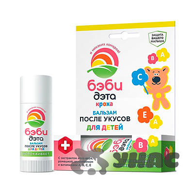 БЭБИ ДЭТА 10мл карандаш бальзам после укусов  х24