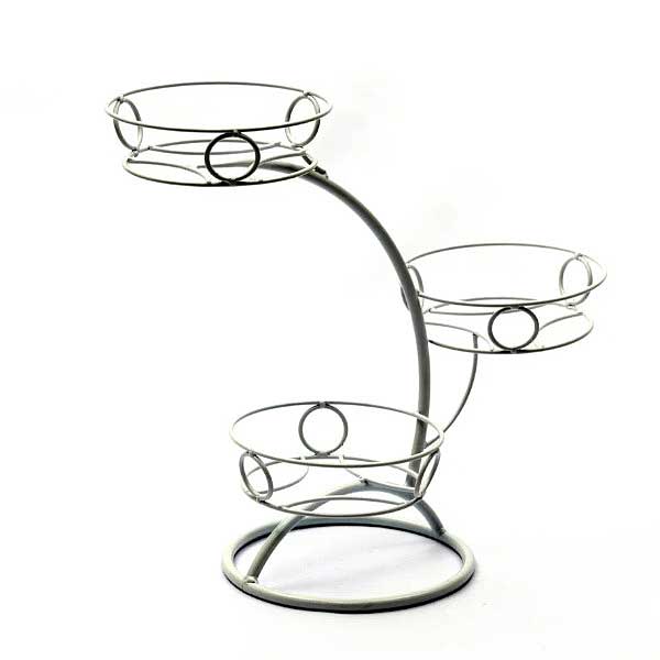 Подставка для цветов "Фиалка 3" белый (3 корзины)