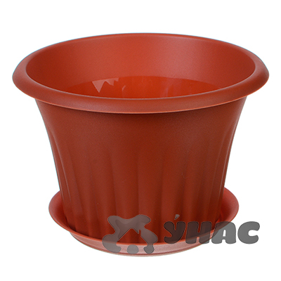 Кашпо КЭРОЛ 120мм 0,45л Кор с подставкой М3153 (20) 