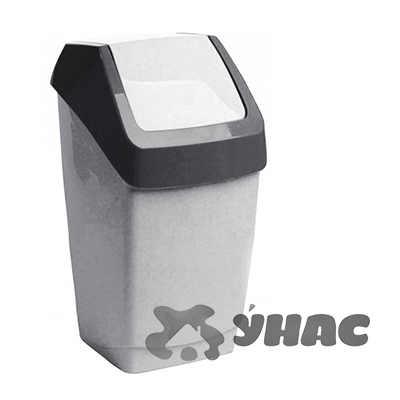 Контейнер для мусора Хапс 7 л. М2470 мрамор