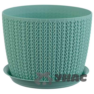 Кашпо ВЯЗАНИЕ D155мм 1,9л с под Фисташка М3120 х20 
