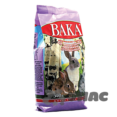 ВАКА Высокое качество Корм для декоративных кроликов и шиншилл 500г 26425 х14