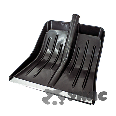 Лопата снеговая пласт с планк 360х420 Малыш ЛЮКС d32 черная