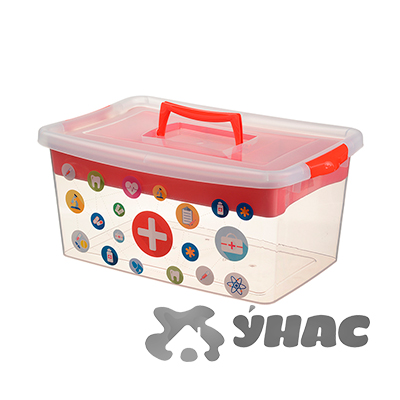 Контейнер Аптечка 9л красный М2908(10)