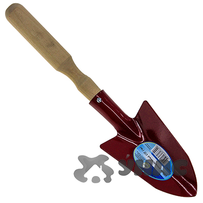 Совок посадочный 010908 широкий с деревянной ручкой Инструм-Агро